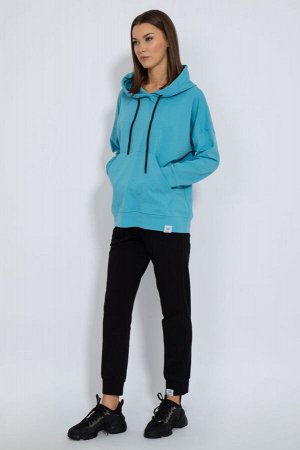 Костюм Костюм Kivviwear 41134114/01 голубой 
Состав: ПЭ-15%; Хлопок-85%;
Сезон: Осень-Зима
Рост: 170

Костюм. Худи оверсайз с капюшоном на подкладке из основной ткани. Брюки средней посадки зауженные