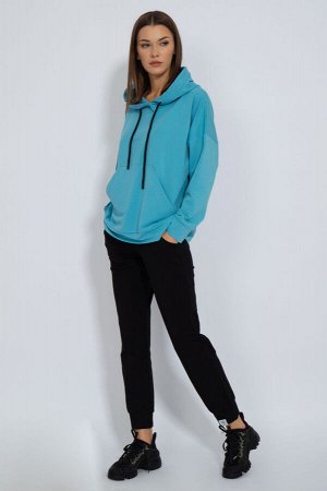 Костюм Костюм Kivviwear 41134114/01 голубой 
Состав: ПЭ-15%; Хлопок-85%;
Сезон: Осень-Зима
Рост: 170

Костюм. Худи оверсайз с капюшоном на подкладке из основной ткани. Брюки средней посадки зауженные