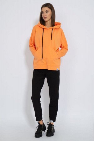 Костюм Костюм Kivviwear 41134114/04 морковный 
Состав: ПЭ-15%; Хлопок-85%;
Сезон: Осень-Зима
Рост: 170

Костюм. Худи оверсайз с капюшоном на подкладке из основной ткани. Брюки средней посадки зауженн