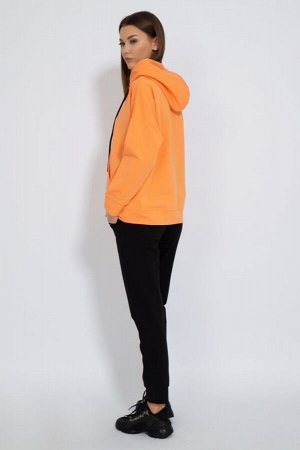 Костюм Костюм Kivviwear 41134114/04 морковный 
Состав: ПЭ-15%; Хлопок-85%;
Сезон: Осень-Зима
Рост: 170

Костюм. Худи оверсайз с капюшоном на подкладке из основной ткани. Брюки средней посадки зауженн