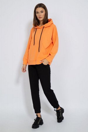 Костюм Костюм Kivviwear 41134114/04 морковный 
Состав: ПЭ-15%; Хлопок-85%;
Сезон: Осень-Зима
Рост: 170

Костюм. Худи оверсайз с капюшоном на подкладке из основной ткани. Брюки средней посадки зауженн