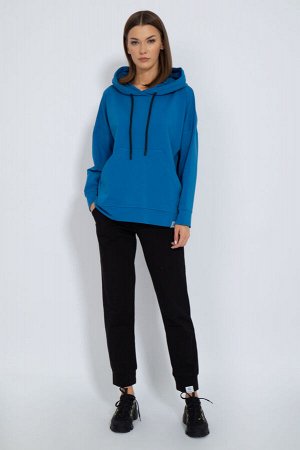 Костюм Костюм Kivviwear 41134114/06 светло-синий 
Состав: ПЭ-15%; Хлопок-85%;
Сезон: Осень-Зима
Рост: 170

Костюм. Худи оверсайз с капюшоном на подкладке из основной ткани. Брюки средней посадки зауж
