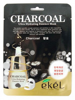 Ekel/ Mask Pack Charcoal Маска для лица с древесным углем 25мл 1/600