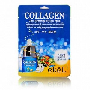 374967 "Ekel" Mask Pack Collagen Тканевая маска с коллагеном с лифтинг-эффектом 25мл 1/600