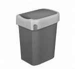 Контейнер для мусора, 10 л, пластик, серый, SMART BIN
