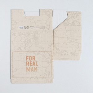 Коробка?пенал, упаковка подарочная, «For real man», 22 х 15 х 10 см