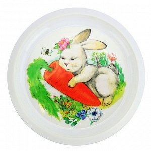 Тарелка пластиковая с декором "Кроль-Вилль" Сладкая морковка, D 200мм