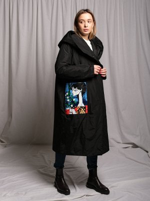 Куртка Сапфир, Чёрный   ПОГ: Размер 42/44 - 64 см; ПОБ: Размер 42/44 - 66 см; Наполнитель: Искусственный; Длина: 110 см
Y firenix, 211-106
