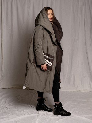 Куртка Олива, Чёрный   ПОГ: Размер 42/44 - 60 см; ПОБ: Размер 42/44 - 64 см; Наполнитель: Искусственный, Двустороннее; Длина: 102 см
Y firenix, 19338-1