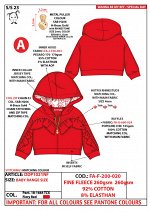Толстовка на молнии цвет - Красный|18-1664TCX (Fiery Red)!!