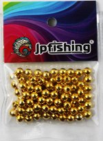Бусина 5мм Jpfishing (5гр, пластик, внутренний 1.5 мм, цвет золото)