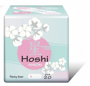 HOSHI Anion Прокладки ежедневные Panty Liner (150мм), 20шт