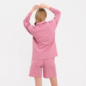 Пижама женская (рубашка и шорты) KAFTAN "Basic" р.40-42, розовый