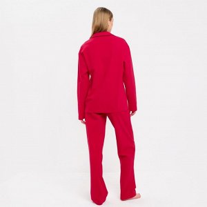 Пижама женская (рубашка и брюки) KAFTAN &quot;Basic&quot; р.40-42, красный