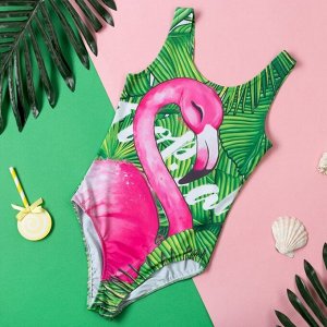 Купальник KAFTAN Tropical, рост 122-128 см (34), зелёный