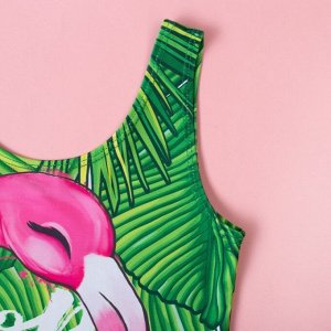 Купальник KAFTAN Tropical, рост 122-128 см (34), зелёный