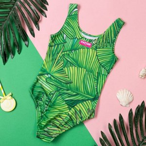 Купальник KAFTAN Tropical, рост 122-128 см (34), зелёный