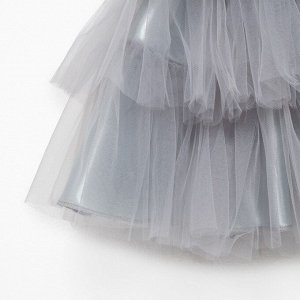 Платье для девочки с пайетками KAFTAN 28 (86-92), цвет серый