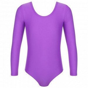 Купальник гимнастический Grace Dance, с длинным рукавом, цвет фиолетовый