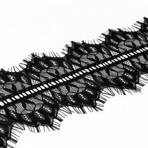 Арт Узор Кружево реснички, 95 мм x 9 ± 0,5 м, в бобине 3 шт по 3 м, цвет чёрный