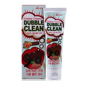 Зубная паста «Mukunghwa»/ «Dubble Clean» кремовая с очищающими пузырьками и экстрактом красного грейпфрута (коробка) 110 г / 40