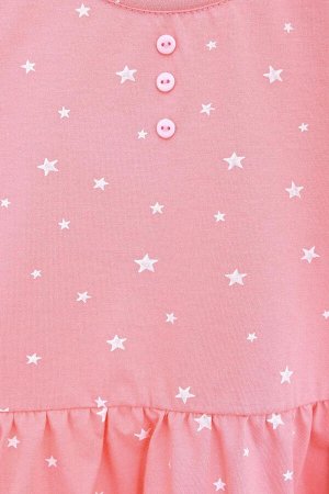 Платье для девочки Crockid К 5809 розовая глазурь, звездочки