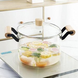 Стеклянная кастрюля Glass Pan / 4,5 л