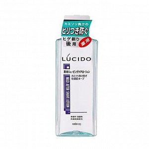 Мужской профилактический лосьон "Lucido After Shave Lotion" после бритья с противовоспалительным, антибактериальным и увлажняющим эффектом без запаха, красителей и консервантов 140 мл