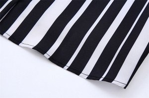 Женская блуза в полоску, цвет черный/белый
