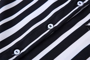 Женская блуза в полоску, цвет черный/белый