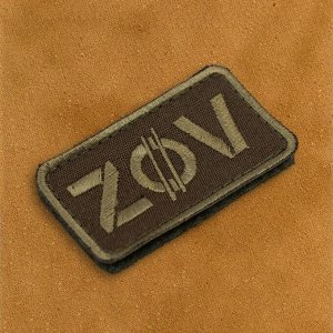 Шеврон на одежду «ZOV», с липучкой, 7?4 см, чёрный, зелёный