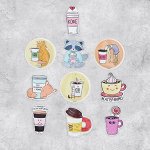 Наклейки стикеры «Я люблю кофе», 7 ? 7 см