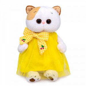 Игрушка мягк. Кошечка Ли-Ли в желтом платье с бантом  ,24 см  тм.BudiBasa