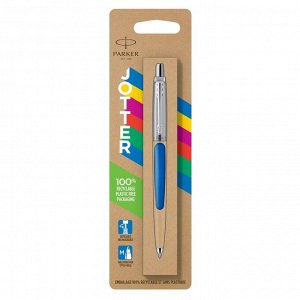 Ручка шариковая Parker Jotter Color M, корпус пластиковый, синие чернила, блистер