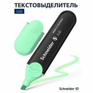 Маркер текстовыделитель Schneider Job, 1.0-5.0 мм, чернила на водной основе, пастельный мятный