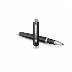 Ручка-роллер Parker IM Essential T319 Matte Black CT F, 0.5 мм, корпус из латуни, чёрные чернила