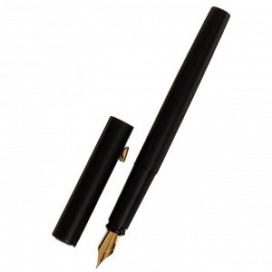 Ручка подарочная перьевая в кожзам футляре ПБ VXL, корпус черный с золотом