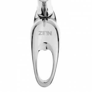 Смеситель для кухни ZEIN Z2074W, силиконовый излив, картридж 40 мм, латунь, белый/хром