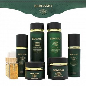 Bergamo Набор для ухода за кожей лица с экстрактом икры Caviar Luxuries Gift 9Set, Skin 150мл; Lotion 150мл; Cream 50гр; Essence 50мл*2шт; Eye Cream 30гр; Ampoule 13мл*3шт.