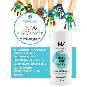 Антибактериальные салфетки LUCKY BRUSH для очищения кистей BRUSH CLEANSER WIPES MAXI SIZE 100 шт