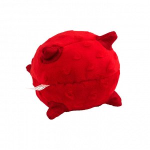 Сенсорный плюшевый мяч Playology PUPPY SENSORY BALL 11 см для щенков мелких и средних пород 8-16 недель с ароматом говядины, цвет красный