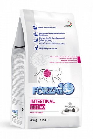 Форза10/Forza10 Intestinal корм для кошек с расстройствами ЖКТ Рыба 454гр