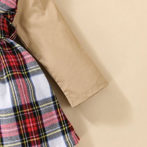 Платье-пиджак с поясом в клетку 90-120 см