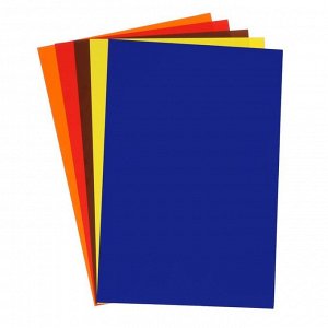 Бумага цветная самоклеящаяся А4, 10 листов, 10 цветов (5 обычных + 5 зеркальных), 80 г/м2