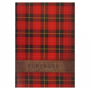 Тетрадь А4, 72 листа клетка Calligrata "Красная Шотландка", белизна 95%, картонная обложка