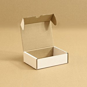 Коробка (10шт) 140*110*45 мм с откидной крышкой, белая