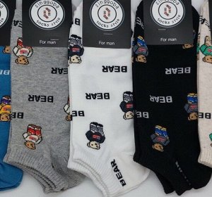 Enjoy the socks style Ggorangnae Мужские короткие носки (Мишки по носку) Ю.Корея