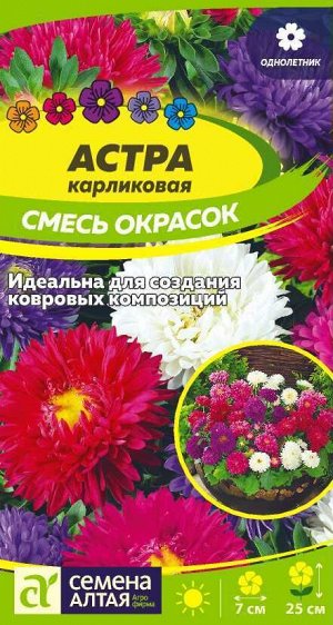 Цветы Астра Карликовая смесь окрасок 0,3 гр
