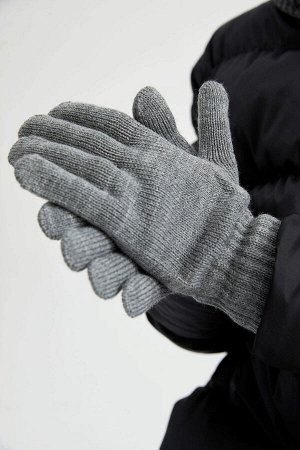 Мужские базовые трикотажные перчатки