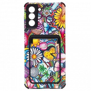 Чехол-накладка SC284 с картхолдером для "Samsung SM-G996 Galaxy S21+" (multicolor) (008)